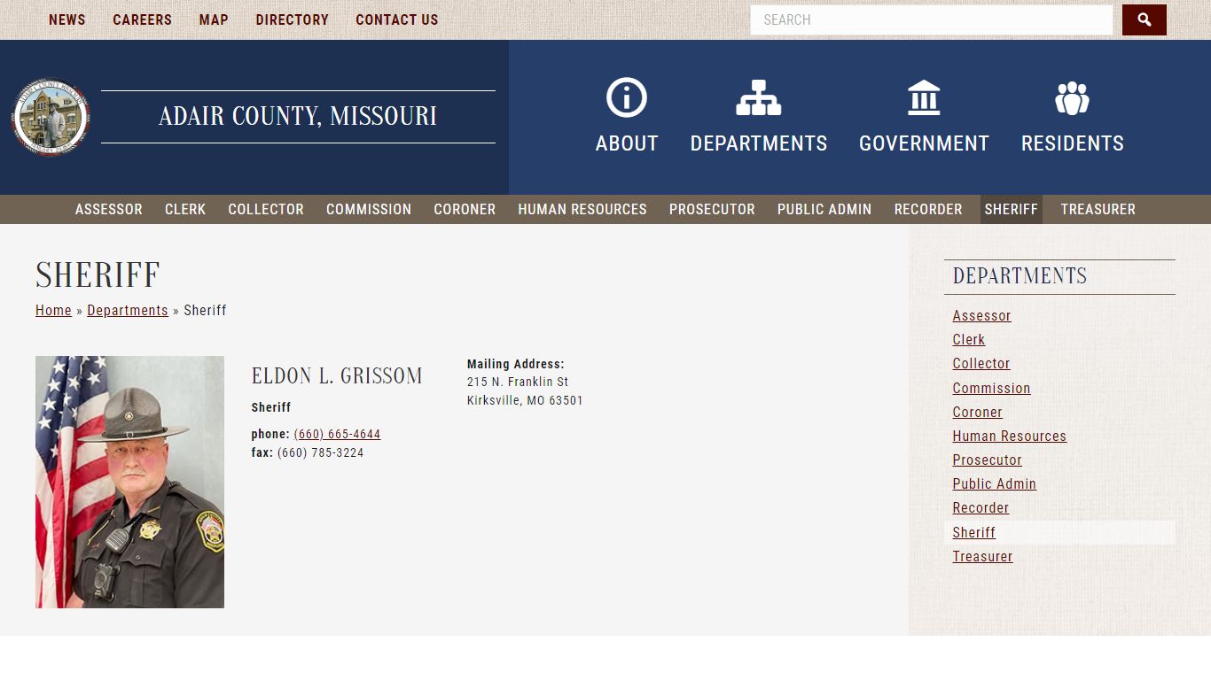 Sheriff | Adair County Missouri Government